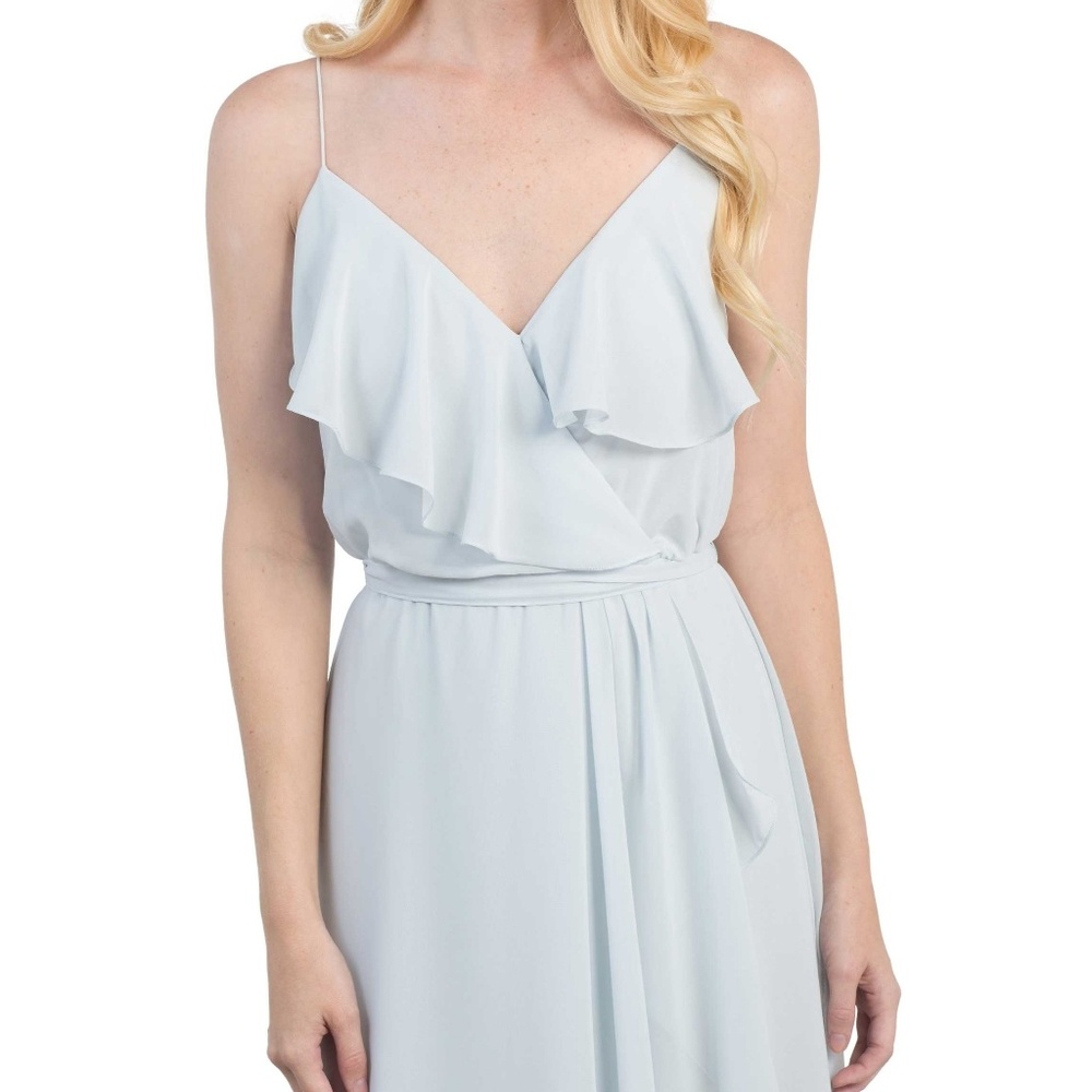 Nouvelle Amsale 'Drew' ruffle front gown